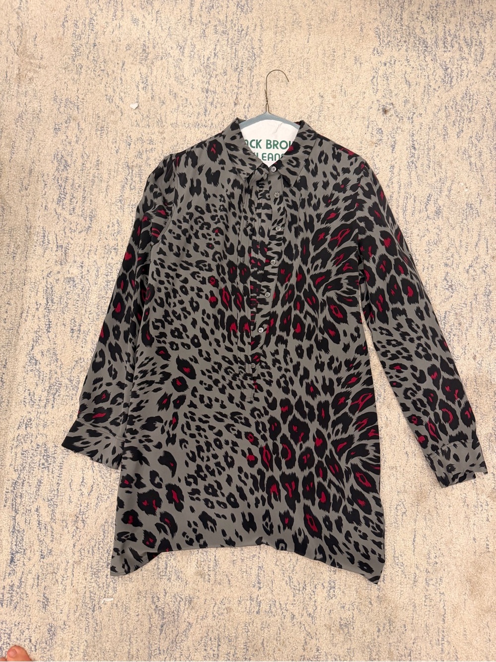 Equipment Grey Leopard-Print Dress - Picture 2 of 4